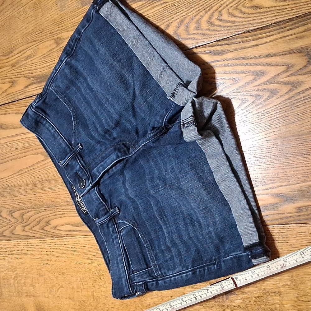 Abercrombie & Fitch Jean Shorts Womens 26 / 4 BLUE Cuff CUFFED Used Denim
